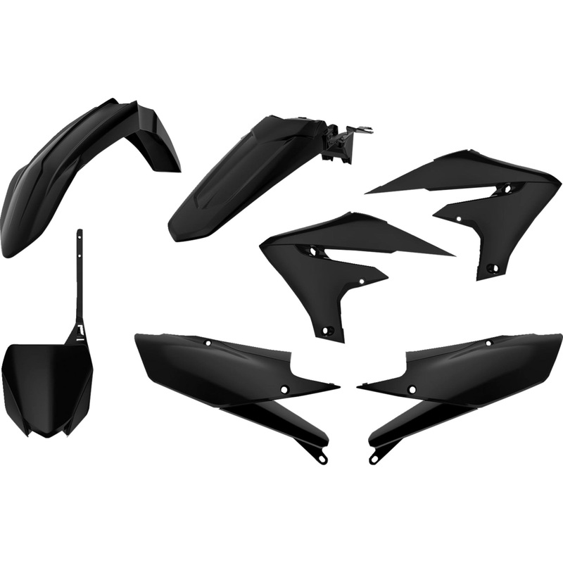 POLISPORT 1403-2592 90768 Body Kit For Yamaha Complete Body Kit - Black - YZ 250F/450F