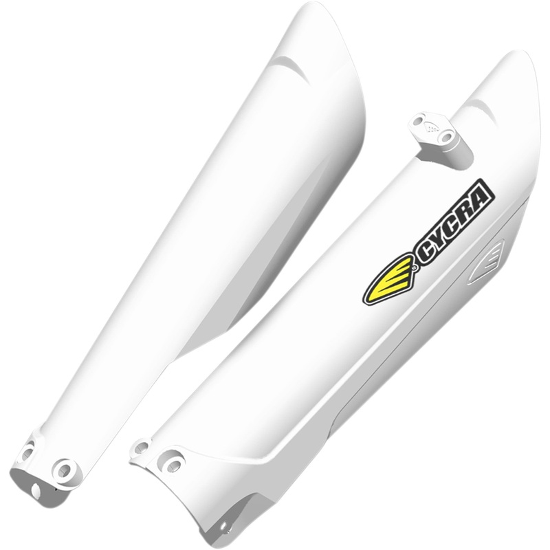 CYCRA 0412-0297 1CYC-6908-42 Plastic Fork Guards Fork Guards - White