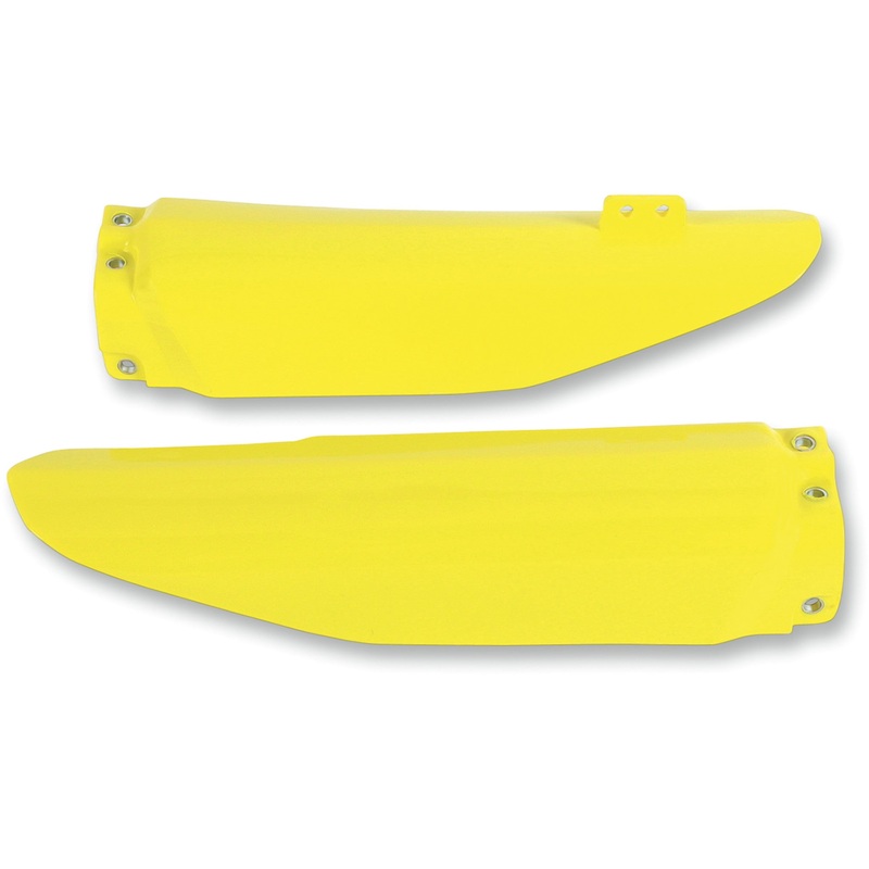 UFO 0412-0115 SU03907-102 Suzuki Fork Tube Protectors Fork Tube Protectors - Yellow - RM85