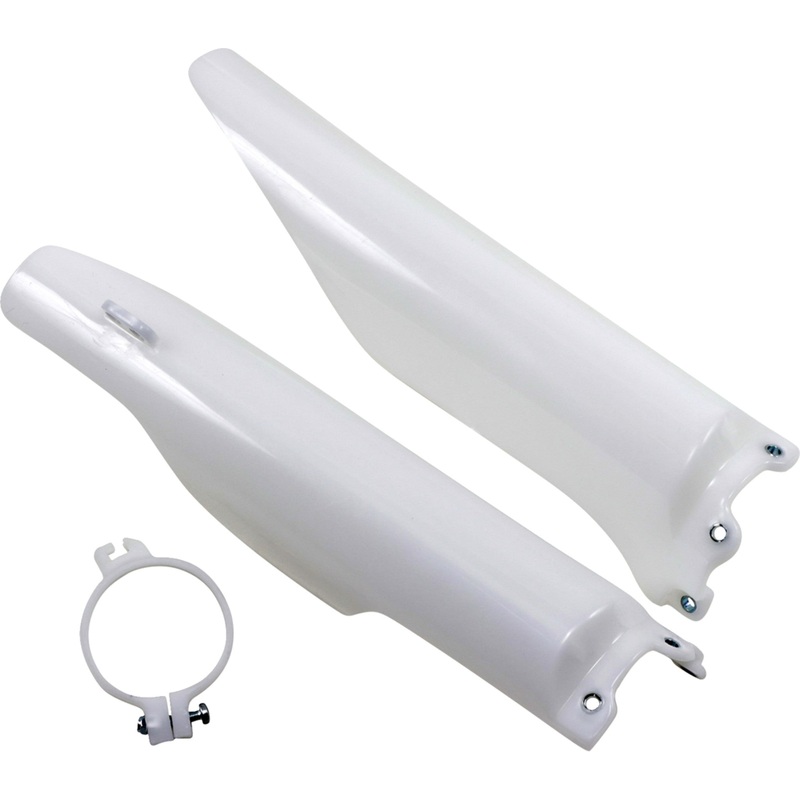 UFO 0412-0229 KA03760280 Kawasaki Fork Tube Protectors Fork Tube Protectors - White - KX 125/250 - '04-'07