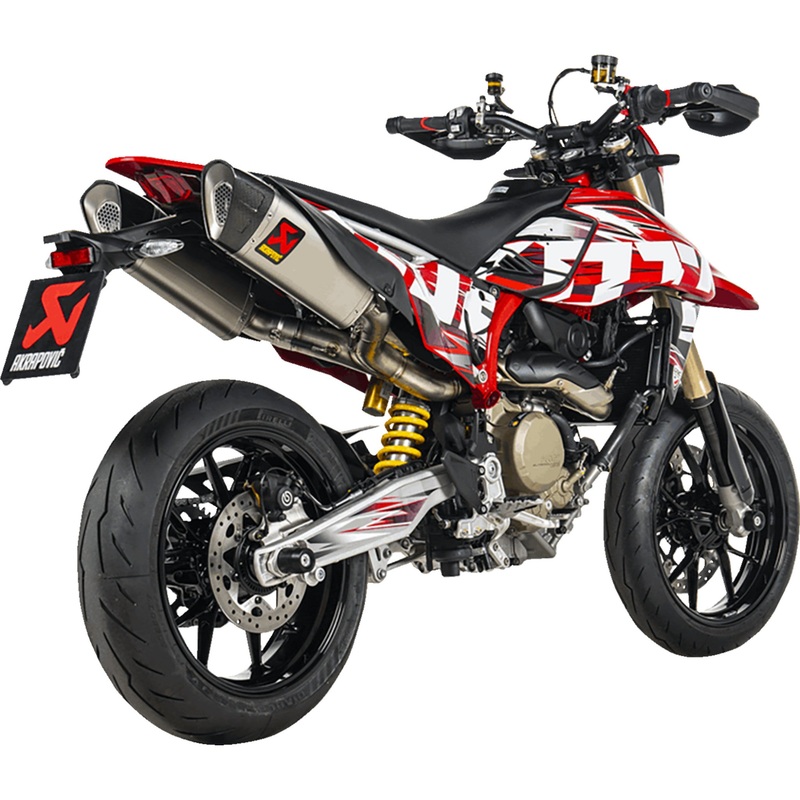 AKRAPOVIC 1811-4722 S-D6SO2-HAPLT Slip-On Line Mufflers titanium - hypermotard 698