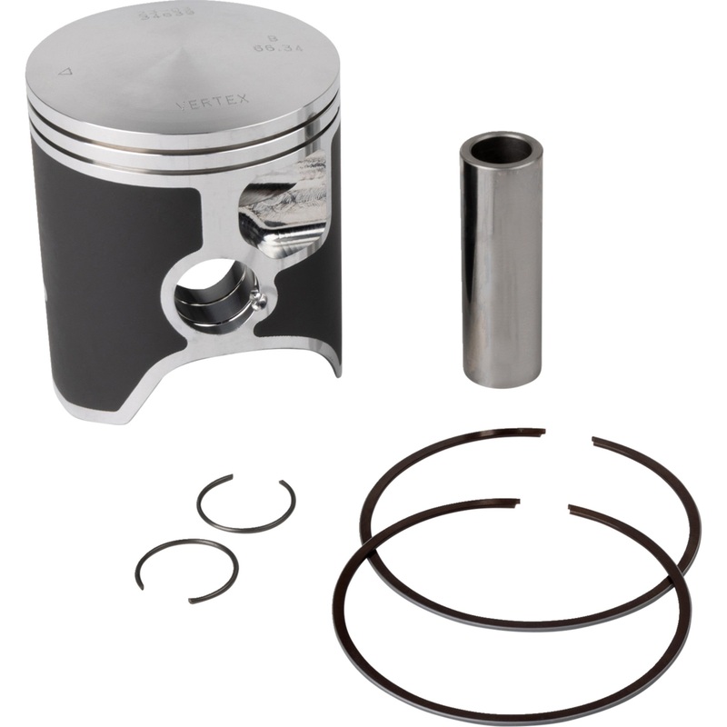 VERTEX 0910-2553 23249B Piston Kit Cast Replica for 2 Stroke Piston Kit - 66.34 mm - Gas Gas EC250 | TM EN/MX 250 | Rieju MR Racing 250