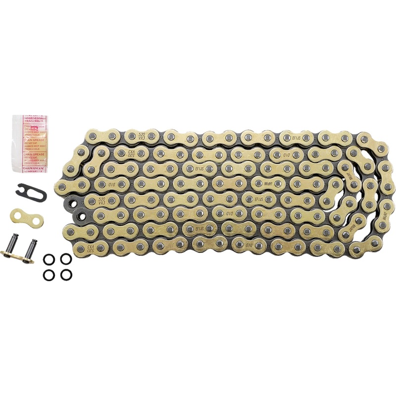 DID 1223-1428 M520VX3G130FB 520VX3 Chain 520 VX3 - Chain - Gold - 130 Links