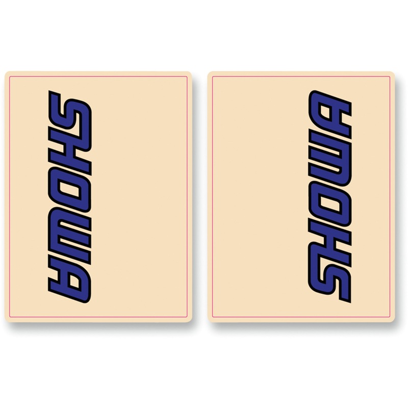 FLU DESIGNS INC. 4320-1434 01011 Upper Fork Decals Upper Fork Decal - Showa - Blue/Black