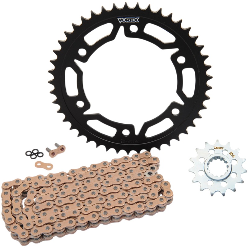 VORTEX 1230-1141 CKG6345 HFRS 520 Steel Chain Kit Steel Chain Kit - Gold - Honda - CBR 600RR - '03-'06