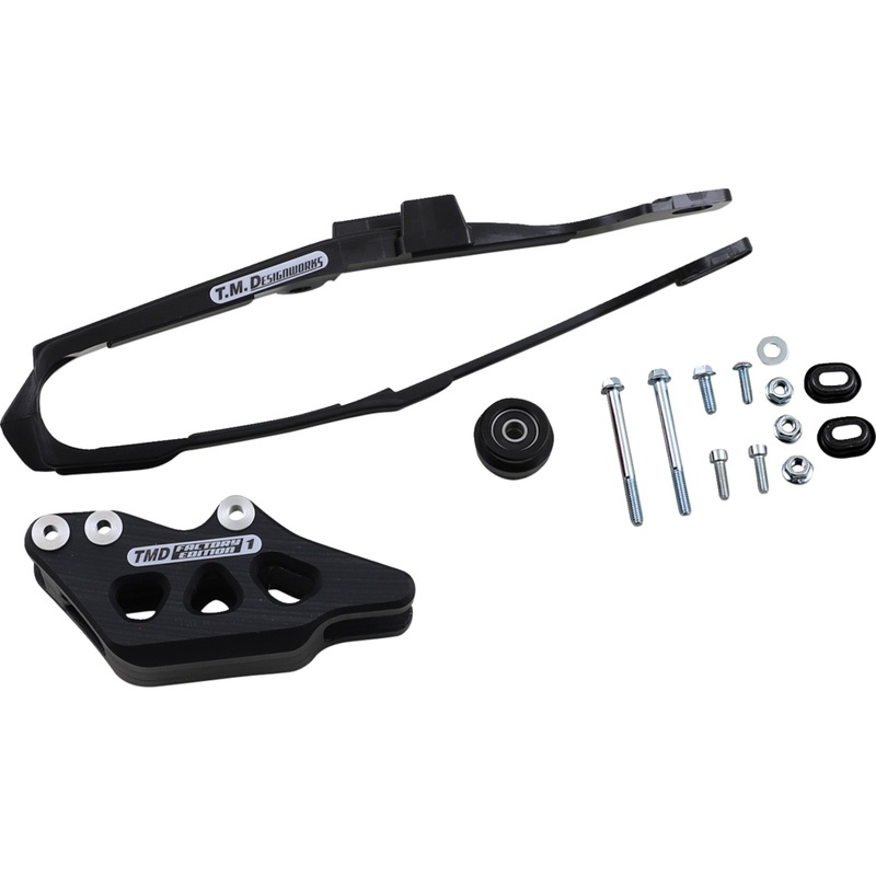 T.M. DESIGNWORKS 1231-1336 DCK-OR12-BK Chain Guide and Slider Kit Chain Guide/Slider - Honda - Black