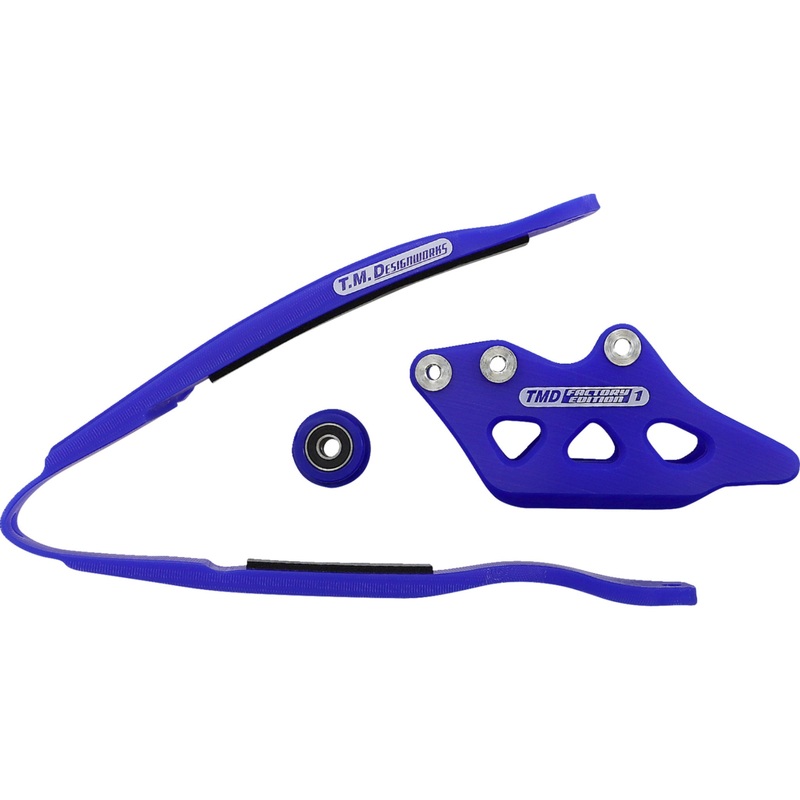 T.M. DESIGNWORKS 1231-1529 YCP-K18-BU Chain Guide and Slider Kit Chain Guide/Slider - Blue - Yamaha