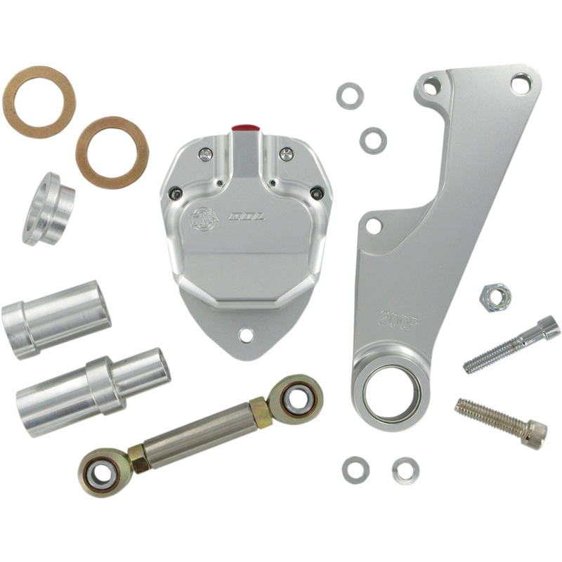 GMA ENGINEERING BY BDL 1701-0238 GMA-200P Custom Billet Aluminum Front Brake Caliper Front Caliper - Springers - Clear Anodized
