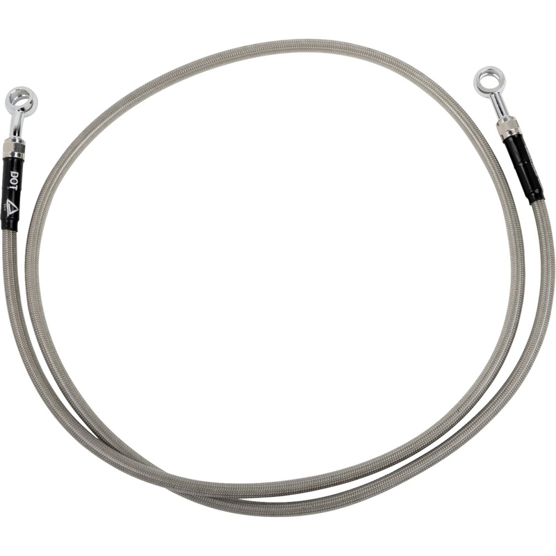 MOOSE OFFROAD 1741-6777 H01-1-020/P Stainless Steel Braided Brake Line Brake Line - Stainless Steel