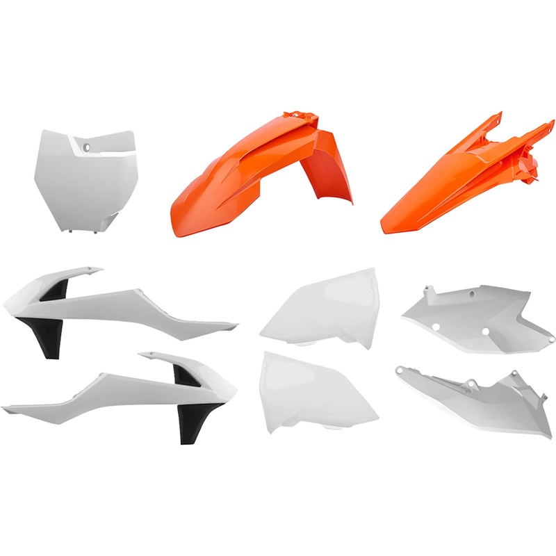 POLISPORT 0520-1969 90706 Body Kit For KTM Body Kit - '17 OEM Orange/White - SX/SX-F/XC