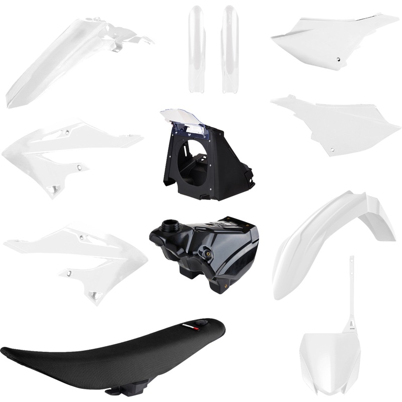 POLISPORT 1403-4099 91572 Restyling Body Kit Complete Body Kit - Black/White - YZ 250