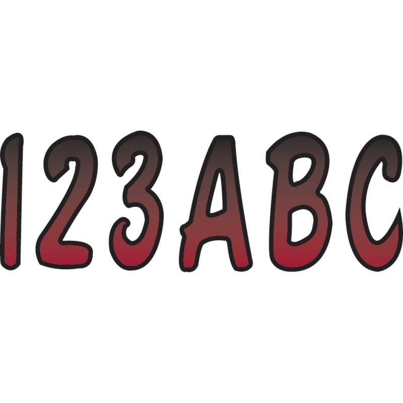 HARDLINE RUBKG200 RUBKG200 Watercraft ID Kit I.D. Sticker Kit - 200 Series - Burgundy Gradation