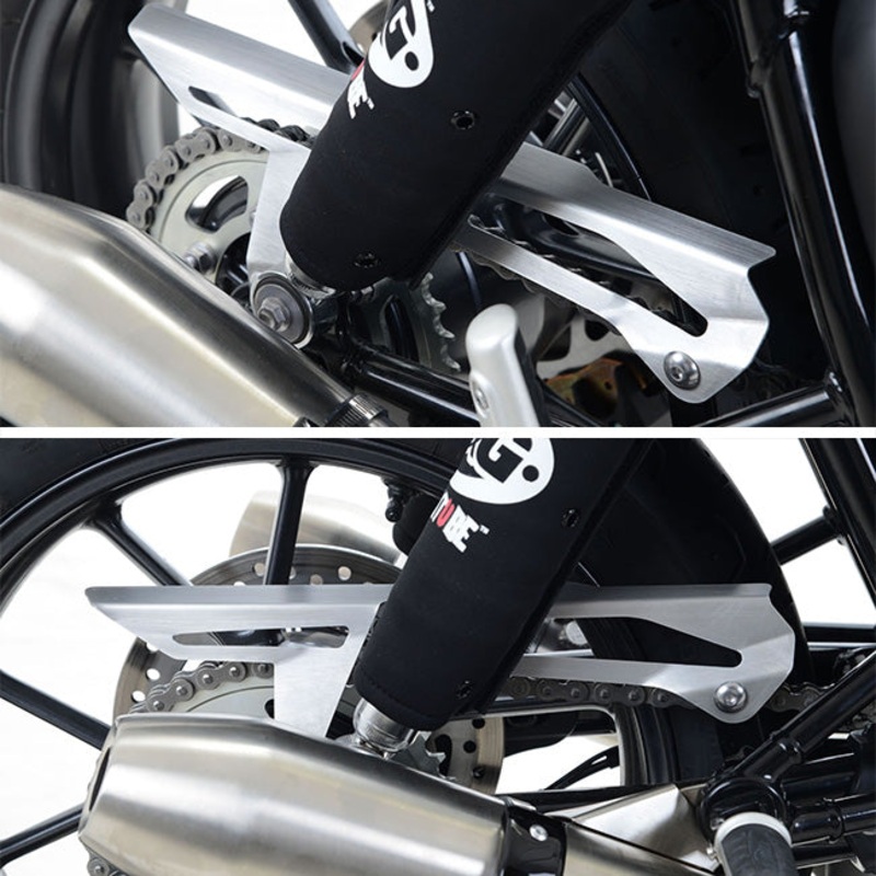 Brushed steel Chain Guard Triumph Street Twin R&G (CG0011SI)