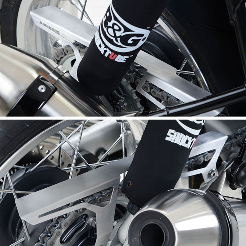 Brushed steel Chain Guard Triumph Thruxton R&G (CG0010SI)