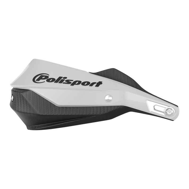 Polisport Trail Blazer Handguard with Metal Bar - Black / White