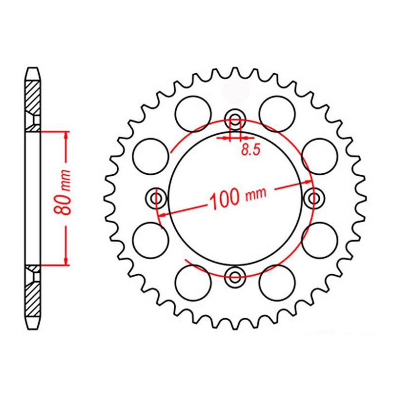 MTX 1204 Steel Rear Sprocket #428 (11-KN4)