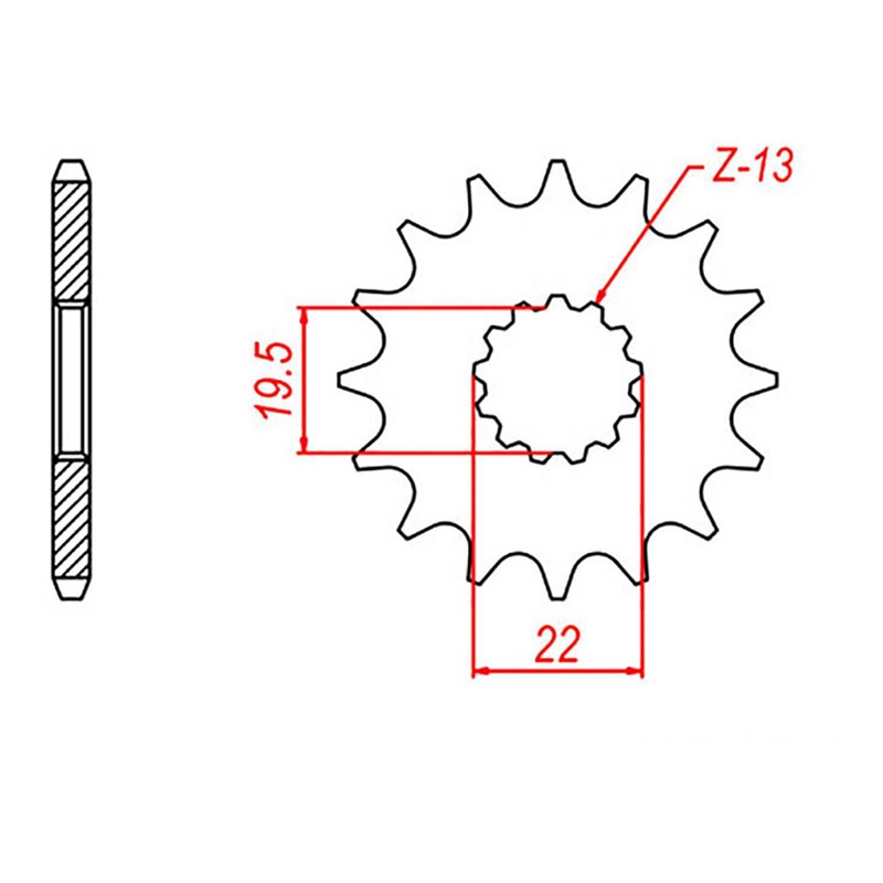 MTX 1439 Steel Front Sprocket #520 (10-05C)