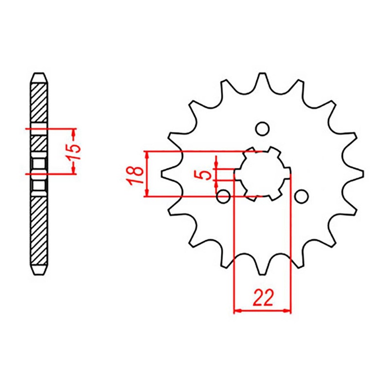 MTX 1445 Steel Front Sprocket #520 (10-223)