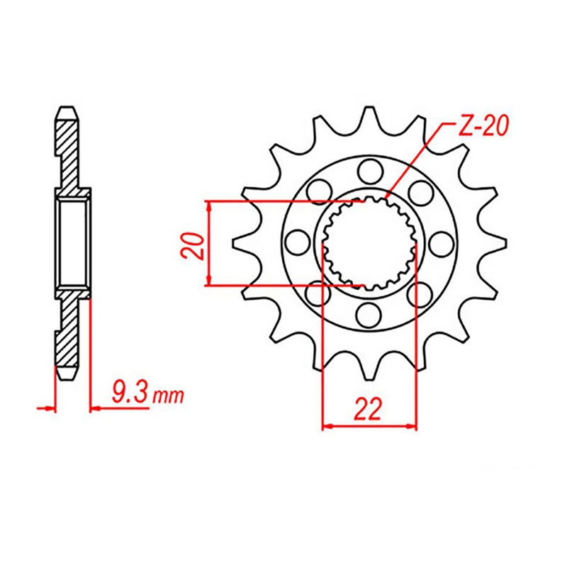MTX 1446 Steel Front Sprocket #520 (10-035)