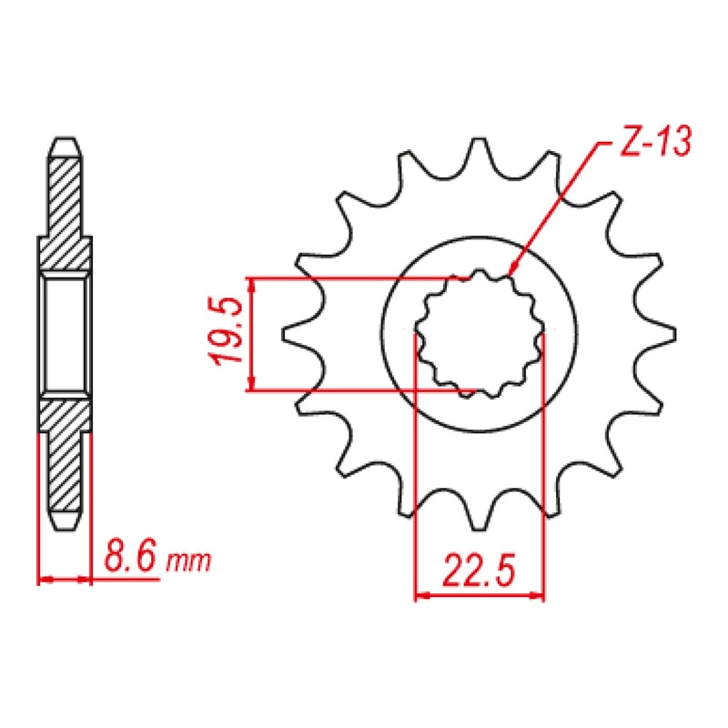 MTX 1447 Steel Front Sprocket #520 (10-48H)