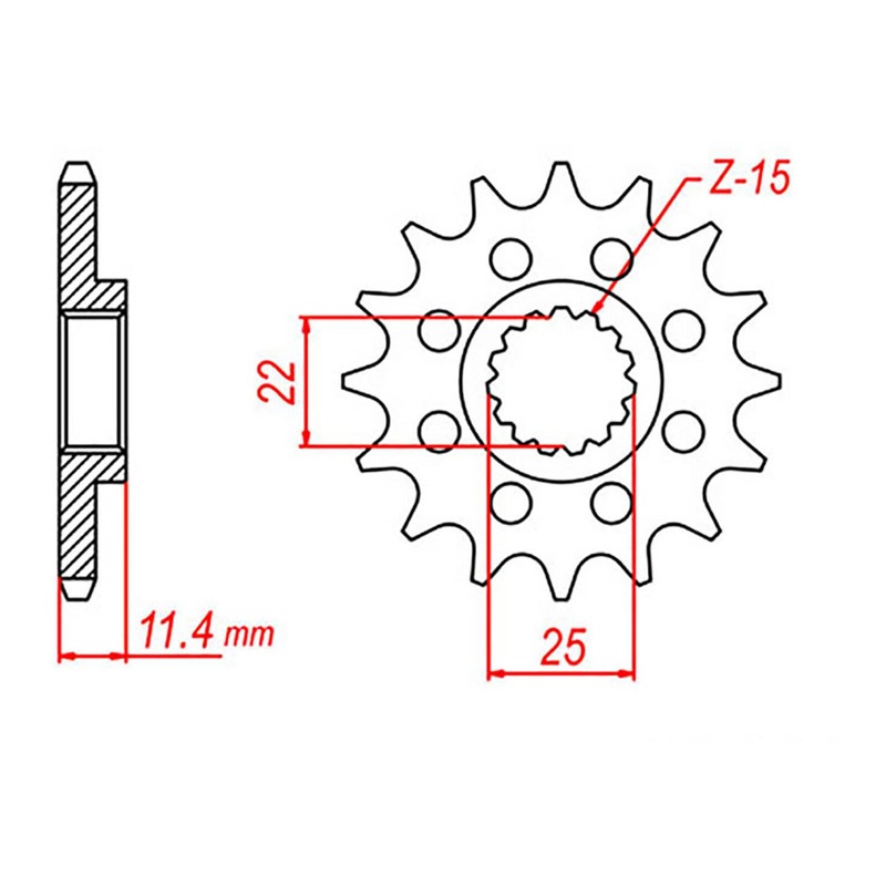MTX 1902 Steel Front Sprocket #520 (10-KT2)