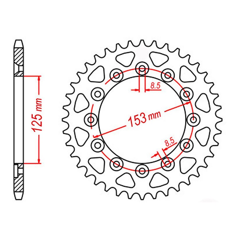 MTX 210 (2) Steel Rear Sprocket #520 (11-KAE8)