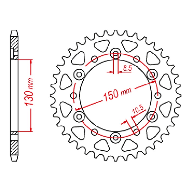 MTX 245/3 Steel Rear Sprocket #520 (11-MG3)