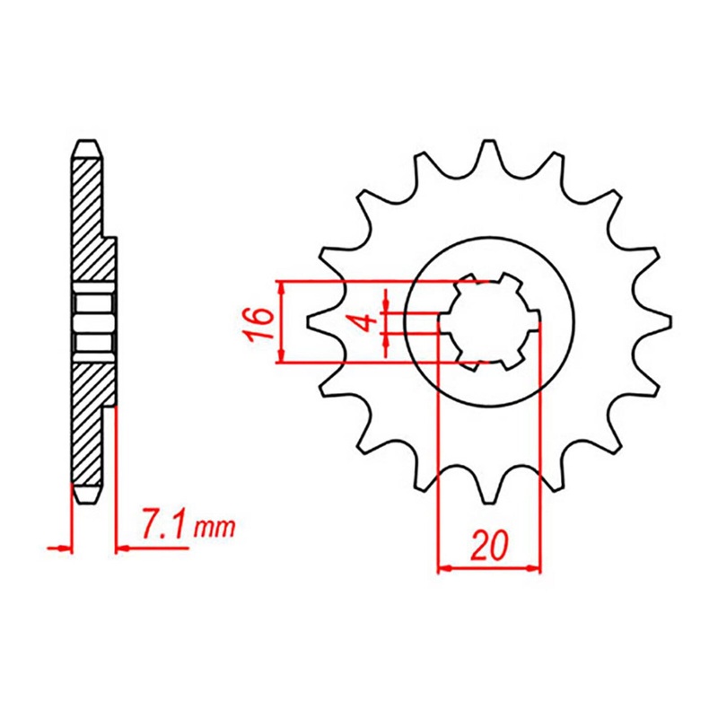MTX 422 Steel Front Sprocket #520 (10-290)