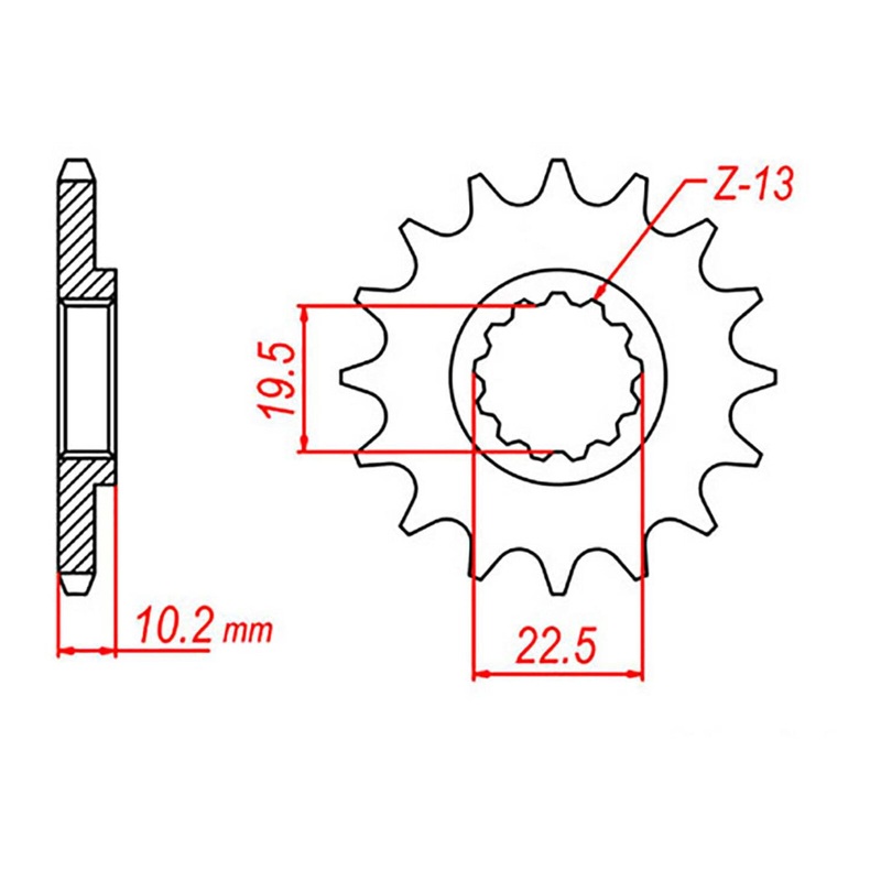 MTX 432 Steel Front Sprocket #520 (10-143)