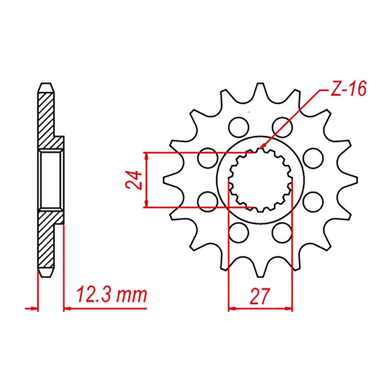 MTX 444 Steel Front Sprocket #525 (10-444)