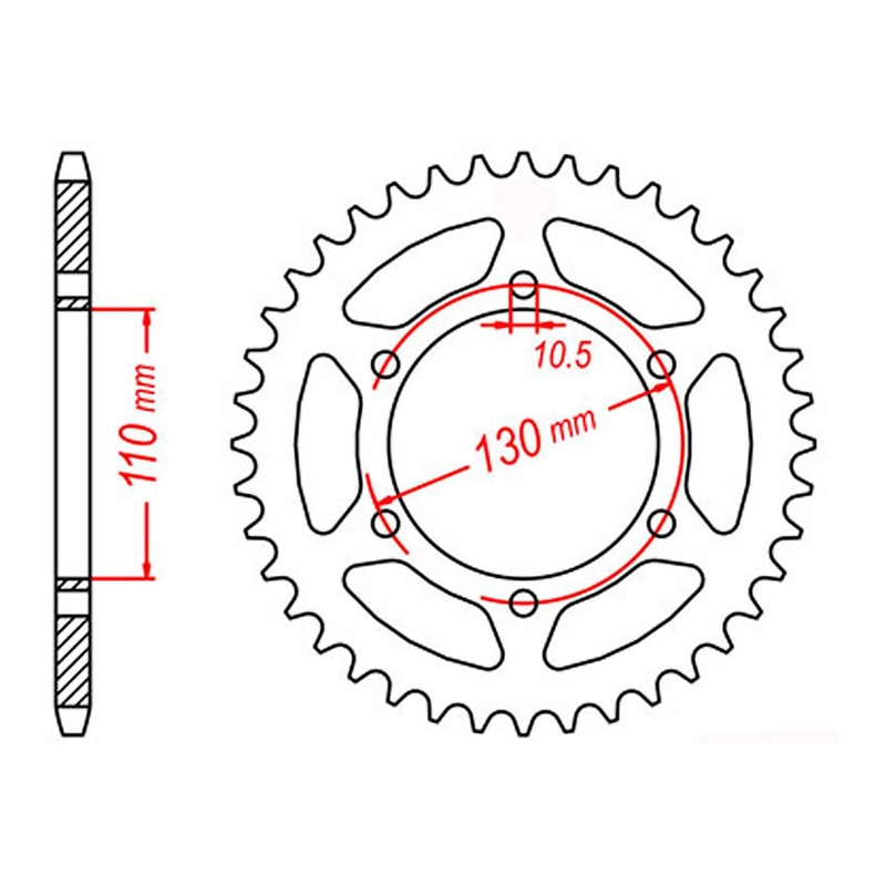 MTX 486 Steel Rear Sprocket #520 (11-192)