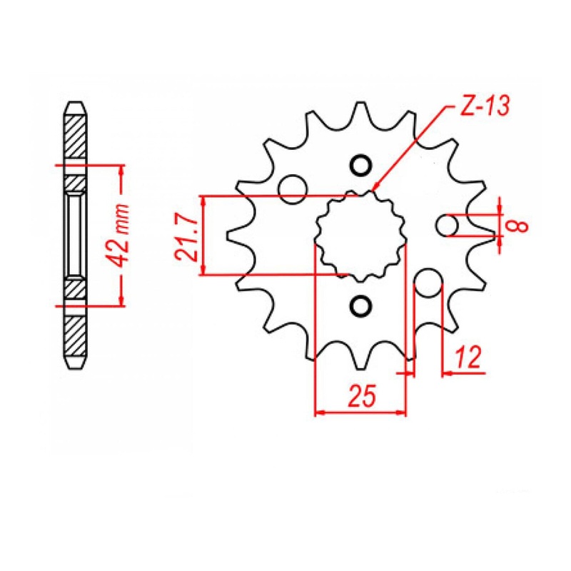 MTX 519 Steel Front Sprocket #530 (10-169)