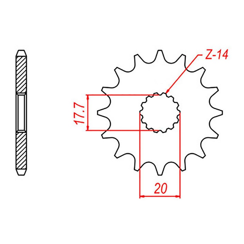 MTX 564 Steel Front Sprocket #520 (10-2HG)