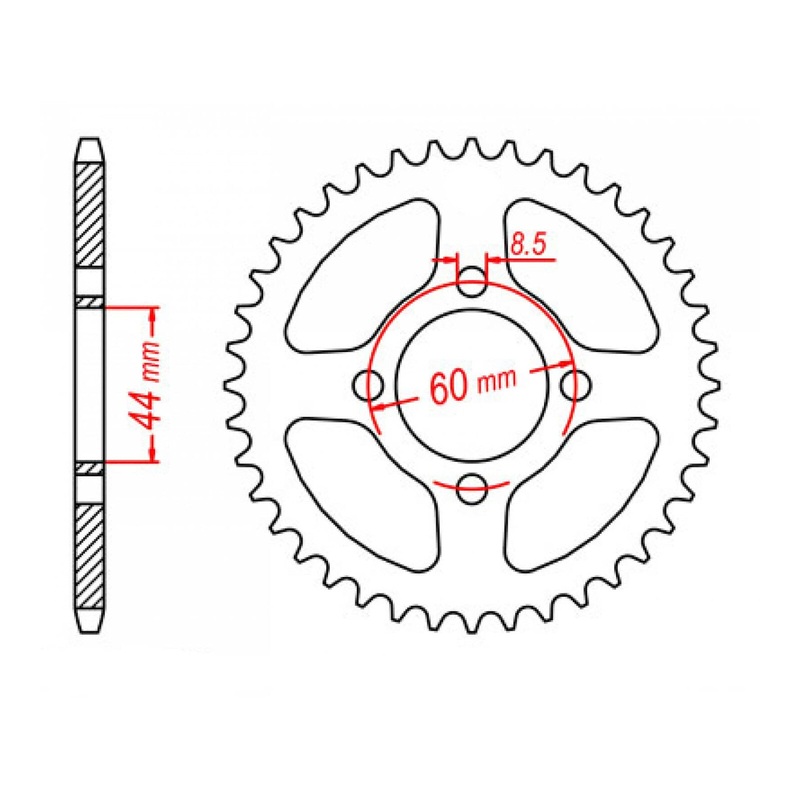 MTX 832 Steel Rear Sprocket #420 (11-492)