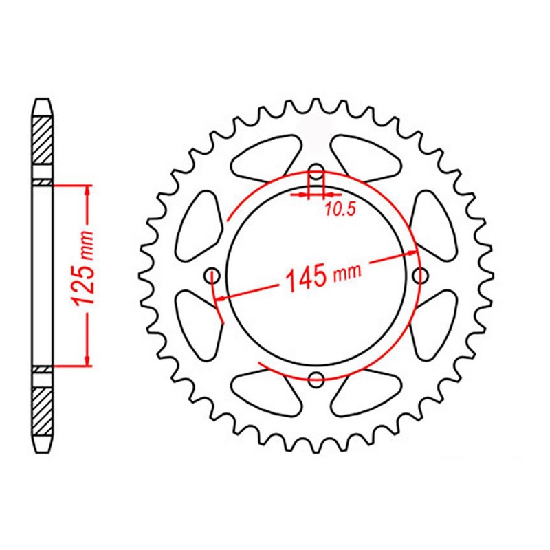 MTX 857 Steel Rear Sprocket #520 (11-5Y1)
