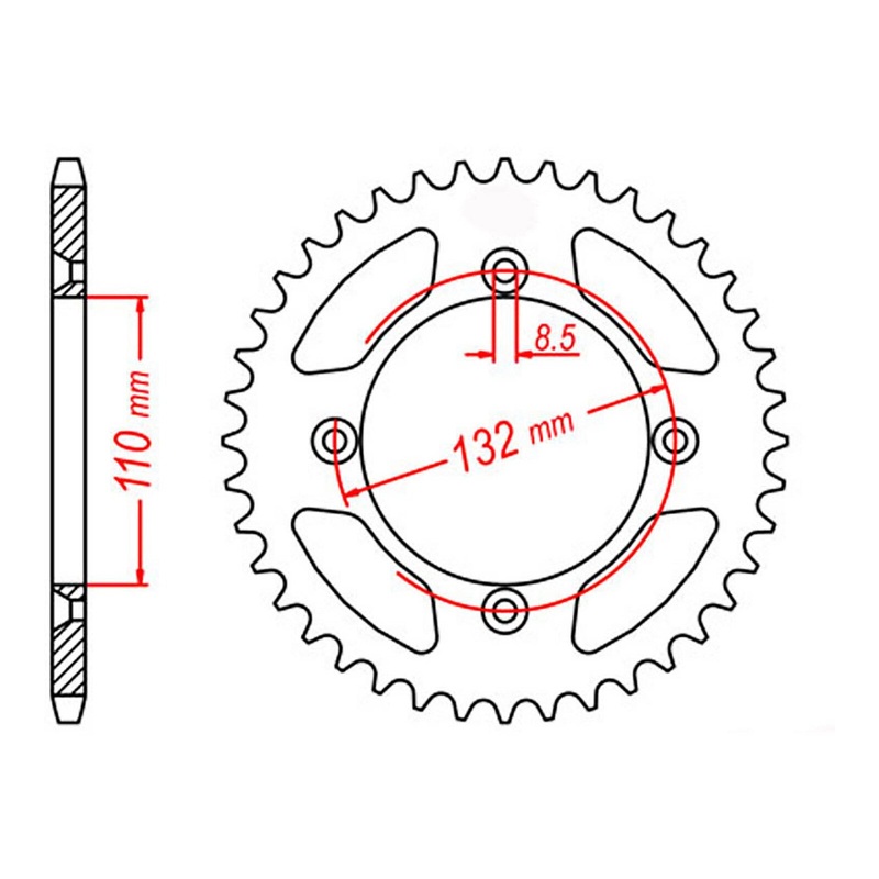 MTX 895 Steel Rear Sprocket #428 (11-KM4)