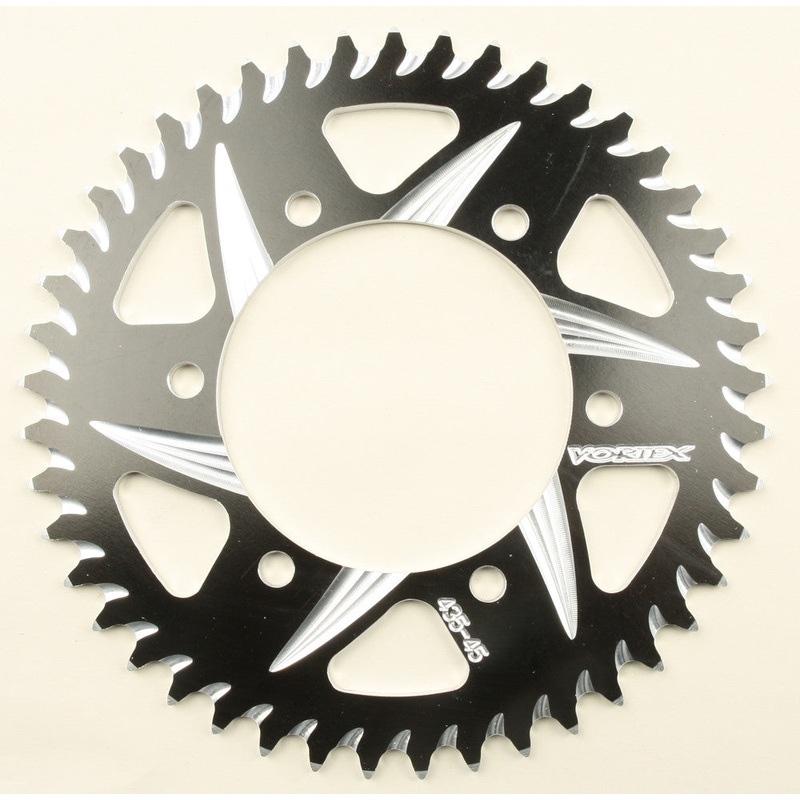 VORTEX CAT5 REAR ALUMINUM SPROCKET 45T BLACK HARDCOAT 435ZK-45
