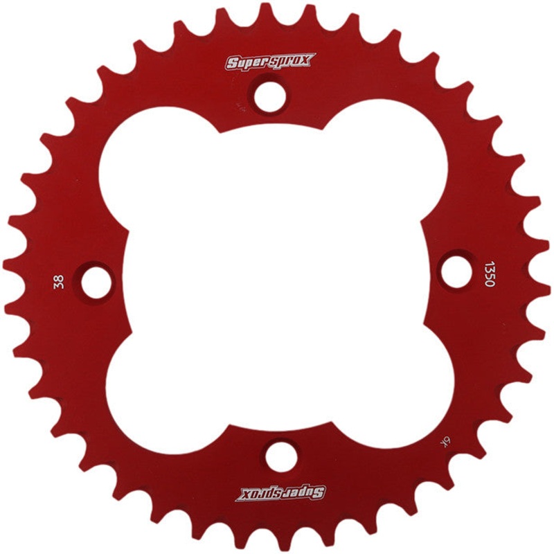 SUPERSPROX ALUMINUM SPROCKET 38T RED RAL-1350-38-RED