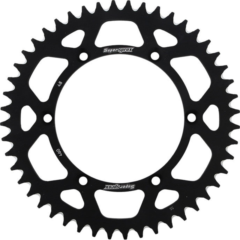 SUPERSPROX ALUMINUM SPROCKET 48T BLACK RAL-460-48-BLK