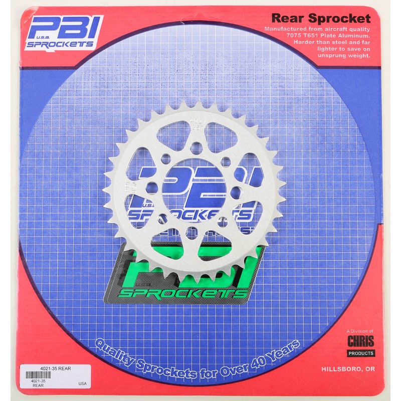 PBI REAR ALUMINUM SPROCKET 35T 4021-35-1