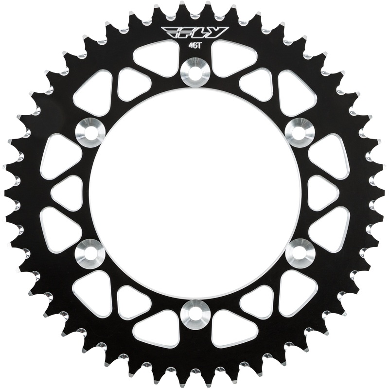 FLY RACING SPROCKET REAR 46T BLACK 208-46 BLK