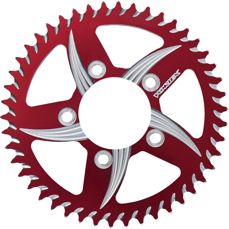 VORTEX CAT5 REAR ALUMINUM SPROCKET RED 48T 452AZR-48