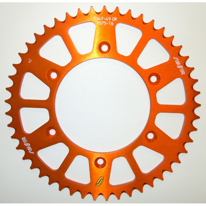 SUNSTAR SPROCKET REAR 48T ORANGE 5-354748OR