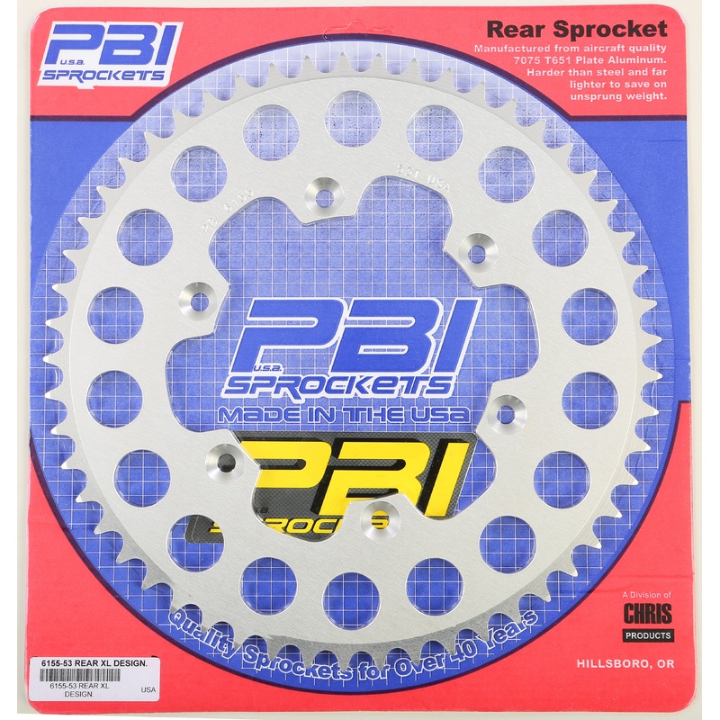 PBI REAR ALUMINUM SPROCKET 53T 6155-53-3