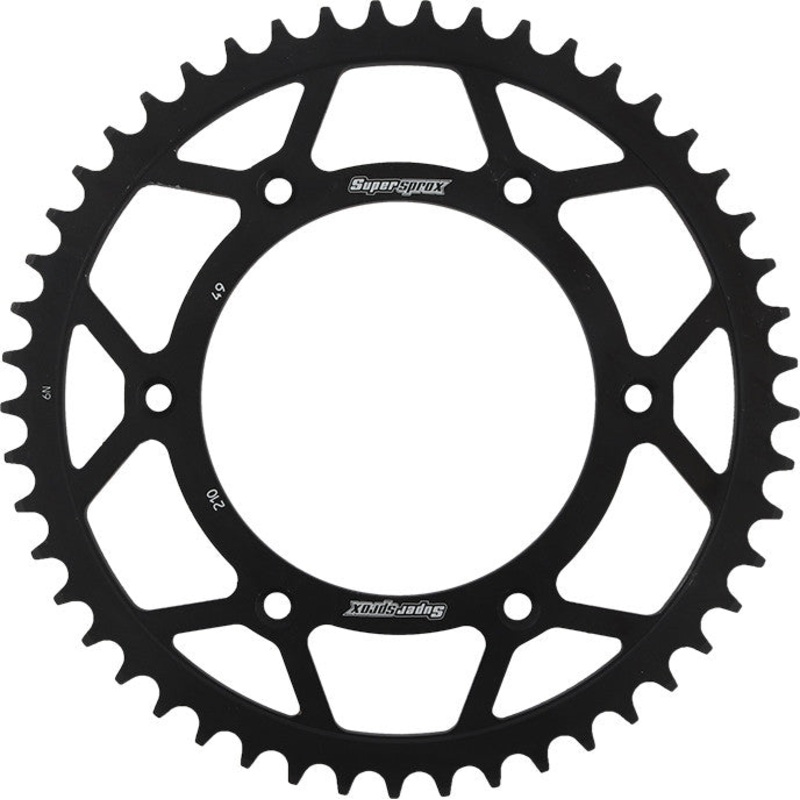 SUPERSPROX STEEL SPROCKET 49T BLACK RFE-210-49-BLK