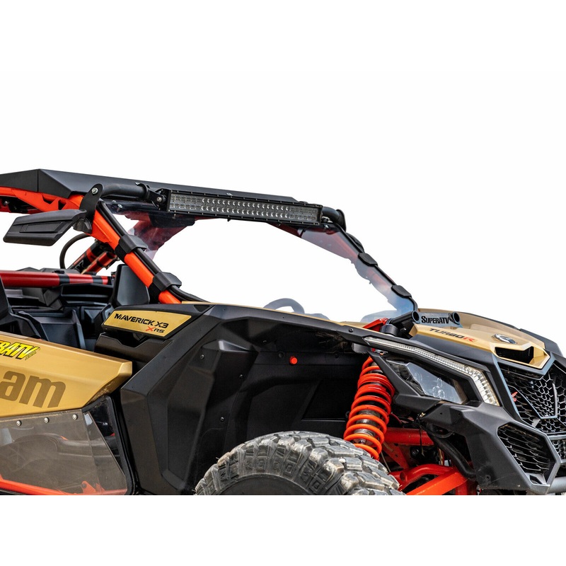 SuperATV Scratch Resistant Full Windshield for Can-Am Maverick X3 - Clear