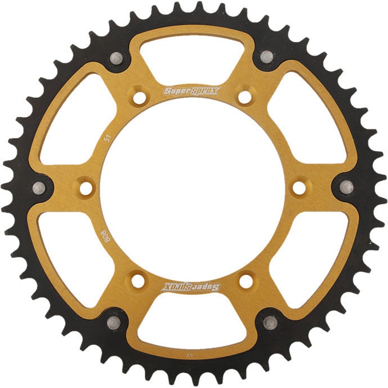 SUPERSPROX STEALTH SPROCKET 51T GOLD RST-808-51-GLD