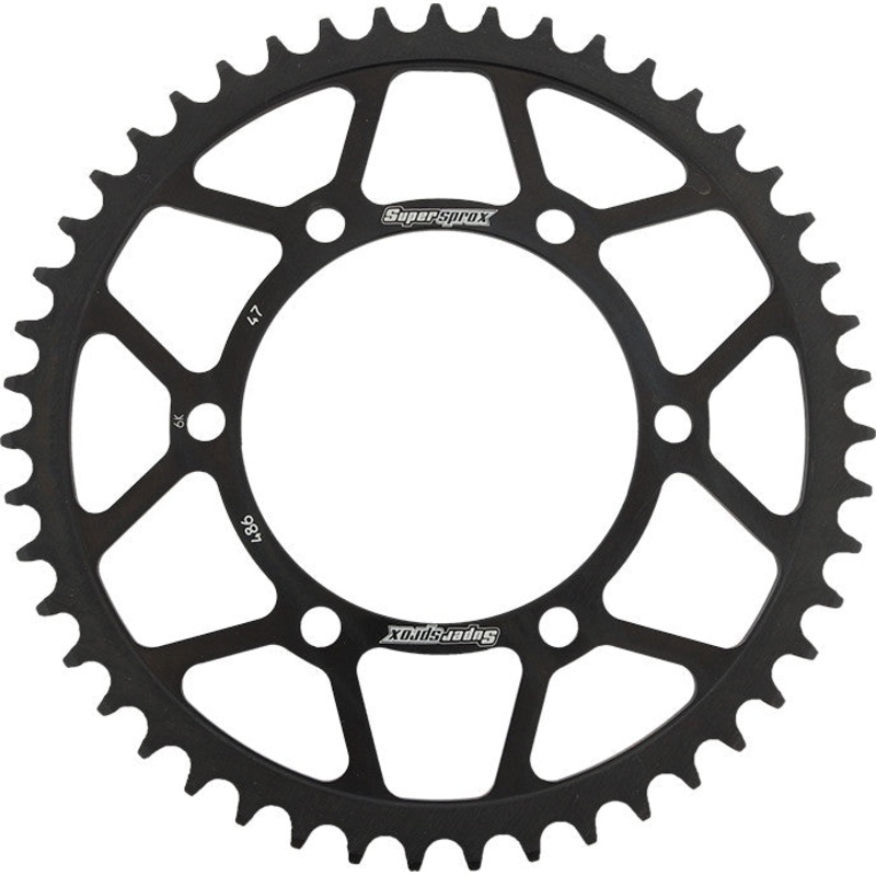 SUPERSPROX STEEL SPROCKET 47T BLACK RFE-486-47-BLK