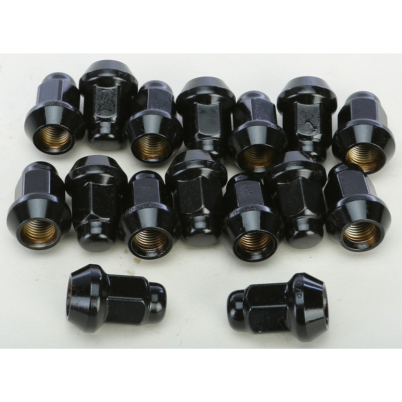 AWC LUG NUTS BLACK POL 3/8"-24 60' TAPERED 16/PK ALUGB-13BX