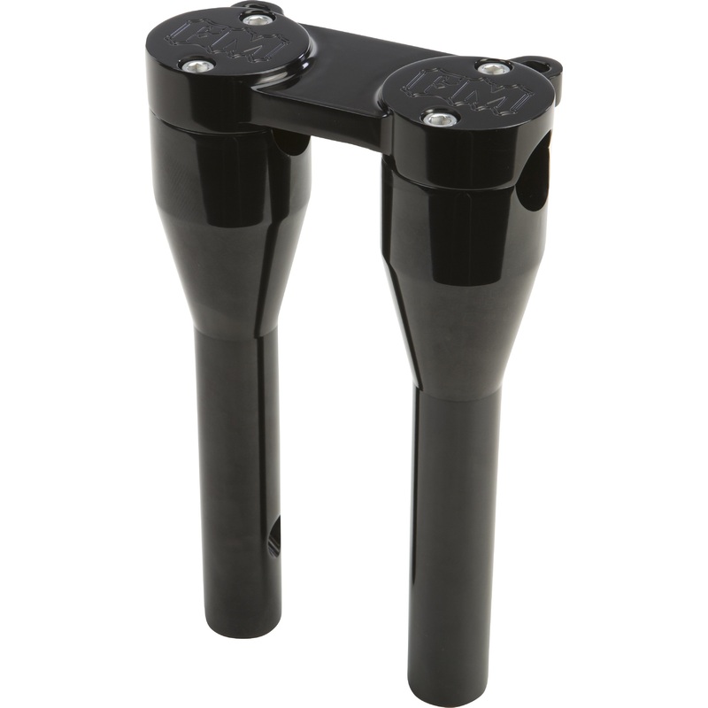 FORBIDDEN MOTO BAR RISER 9" BLACK W/GAUGE MOUNT TABS 825-05006